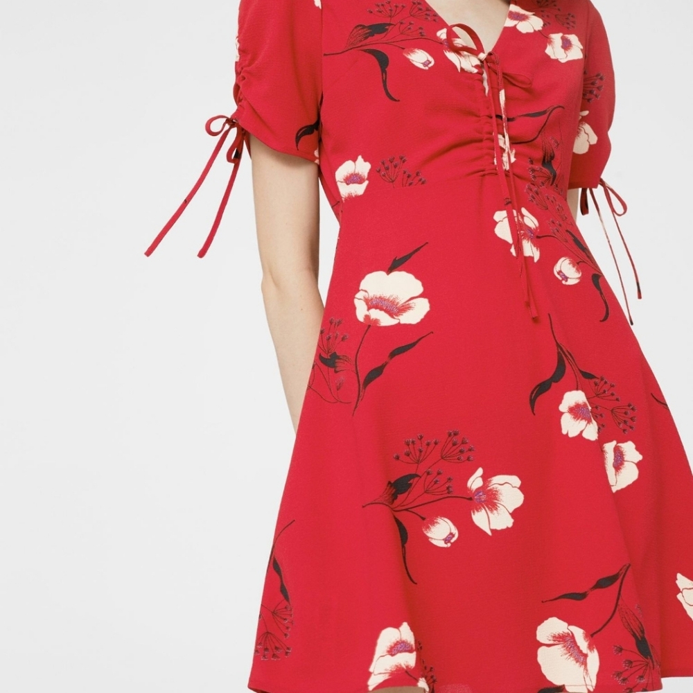 Mango Floral Short Dress Size Small